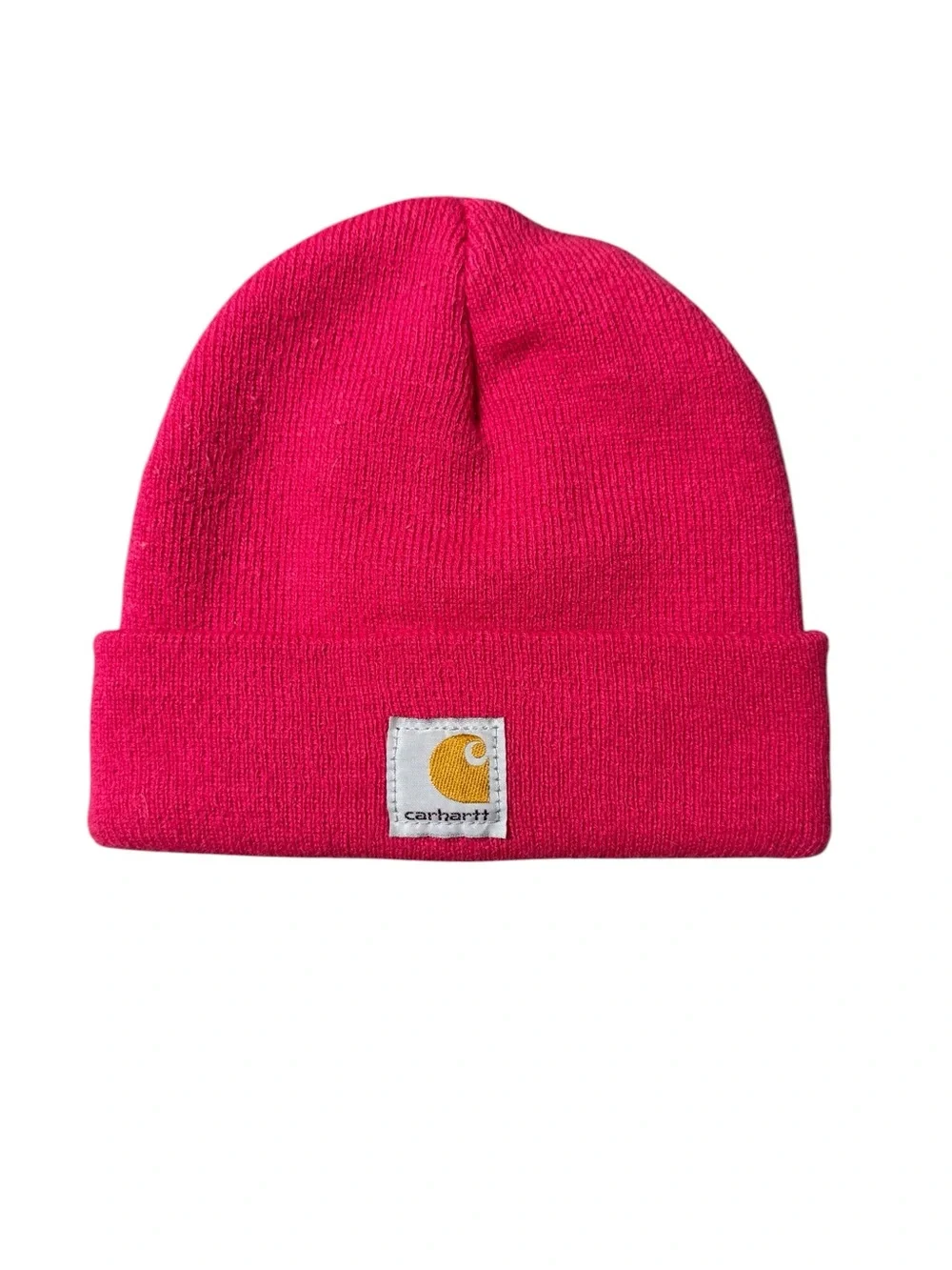 Carhartt Youth Beanie Pink Kids Watch Cap Rib Knit Cuffed Winter Hat Toboggan